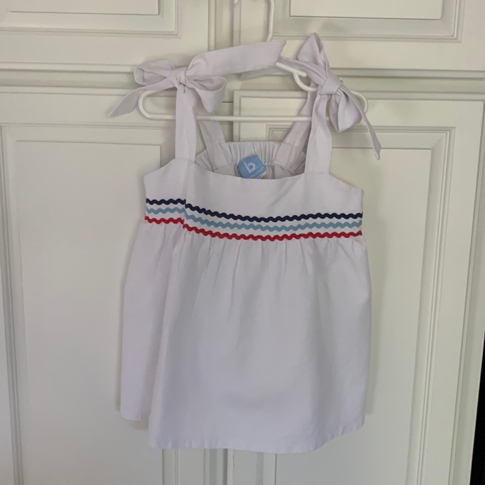 Bella Bliss Tie-Shoulder White Tank - size 12